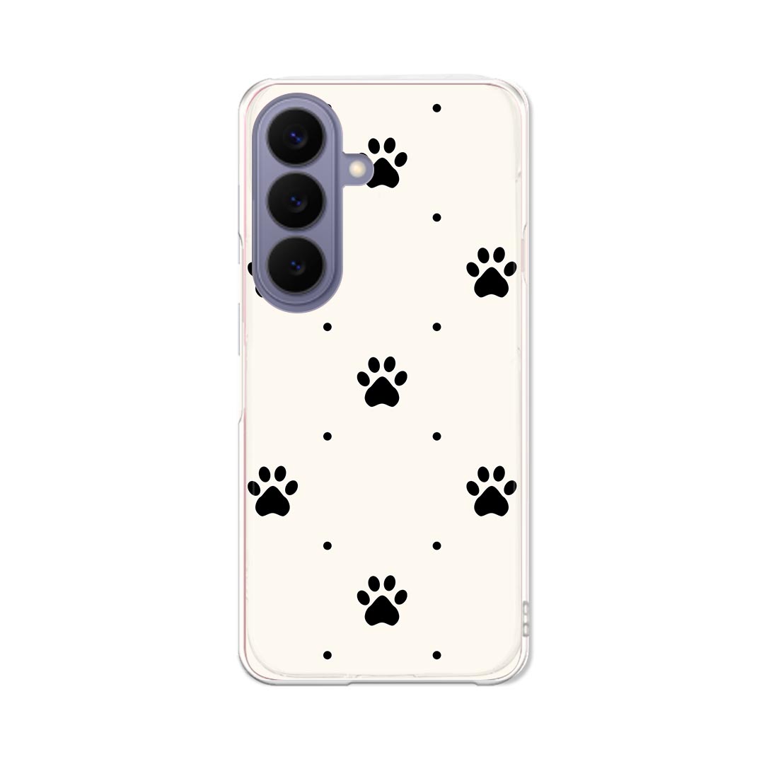 Rakuten - Galaxy S26 用 スマホケース SC-51G / SCG36 共通対応 sc51g ケース カバー ハードケース 008003 犬　足跡　白黒　模様