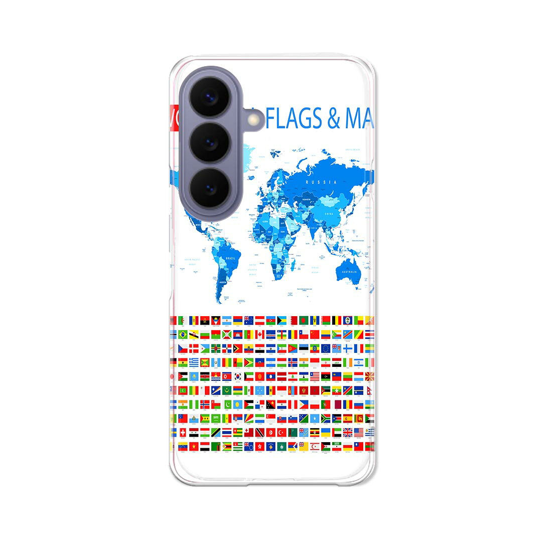 Rakuten - Galaxy S26 用 スマホケース SC-51G / SCG36 共通対応 sc51g ケース カバー ハードケース 012898 国旗　地図　世界