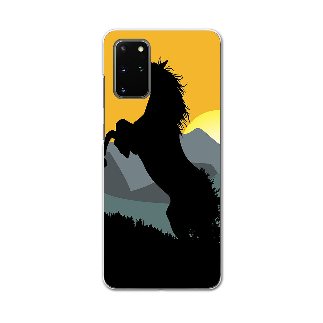 igcase Galaxy S20+ 5G SC-52A 専用ハードケース sc52a docomo ドコモ スマホカバー カバー ケース pc ハードケース 001142 アニマル 馬　日の出　山