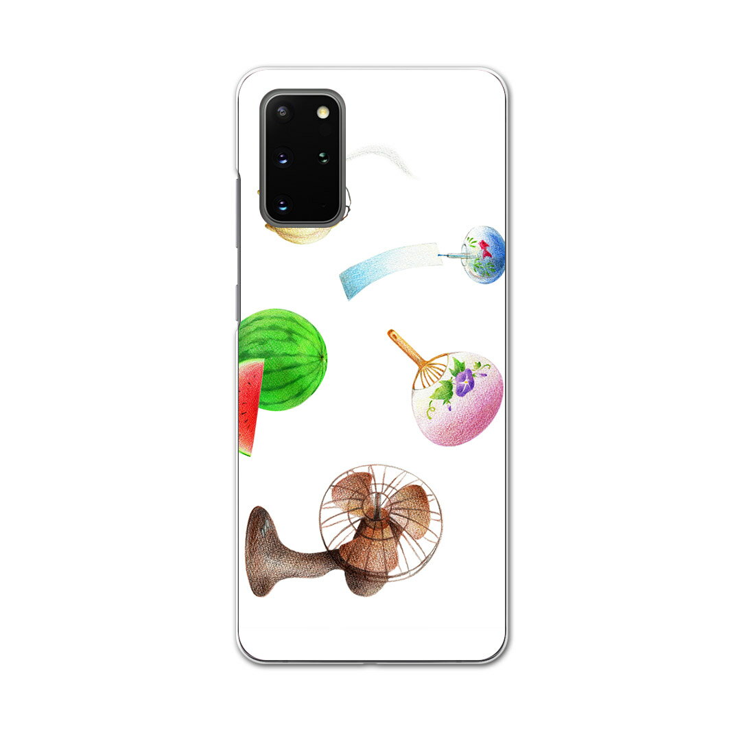 igcase Galaxy S20+ 5G SC-52A 専用ハードケース sc52a docomo ドコモ スマホカバー カバー ケース pc ハードケース 015546 夏　扇風機　スイカ　うちわ