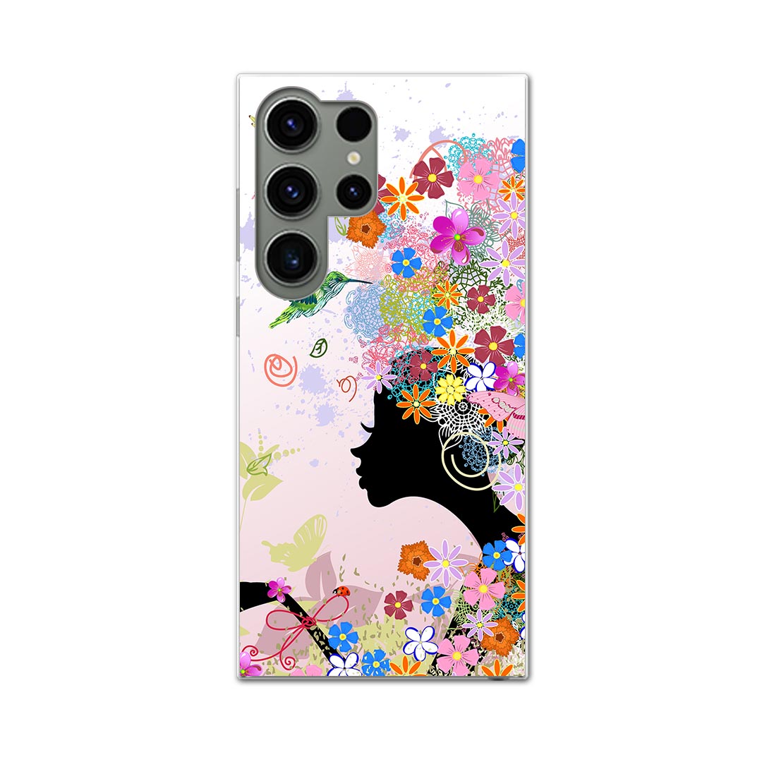 Galaxy S23 Ultra 用 ハード ケース SC-52D / SCG20 各キャリア 共通対応 ケース カバー sc52d ハードケース 005699 花　　人物