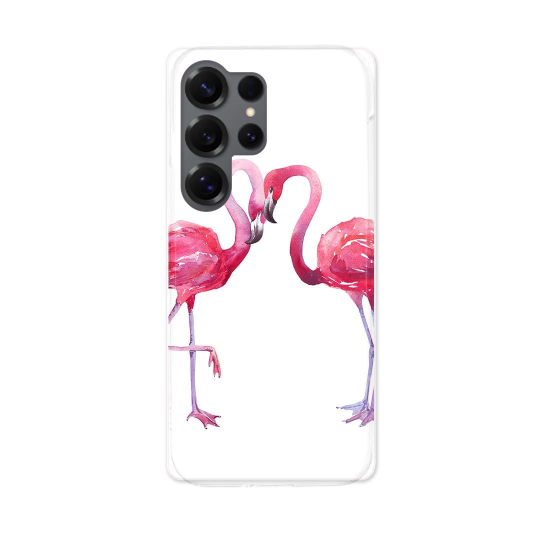 乐天商城 - Galaxy S25 Ultra 用 スマホカバー SC-52F / SCG32 共通対応 sc52f ケース カバー ハードケース 011411 フラミンゴ　ピンク　鳥