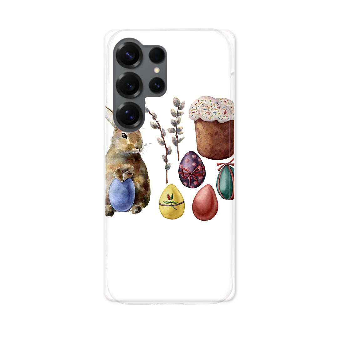 樂天商城 - Galaxy S25 Ultra 用 スマホカバー SC-52F / SCG32 共通対応 sc52f ケース カバー ハードケース 015879 イースター　easter　うさぎ