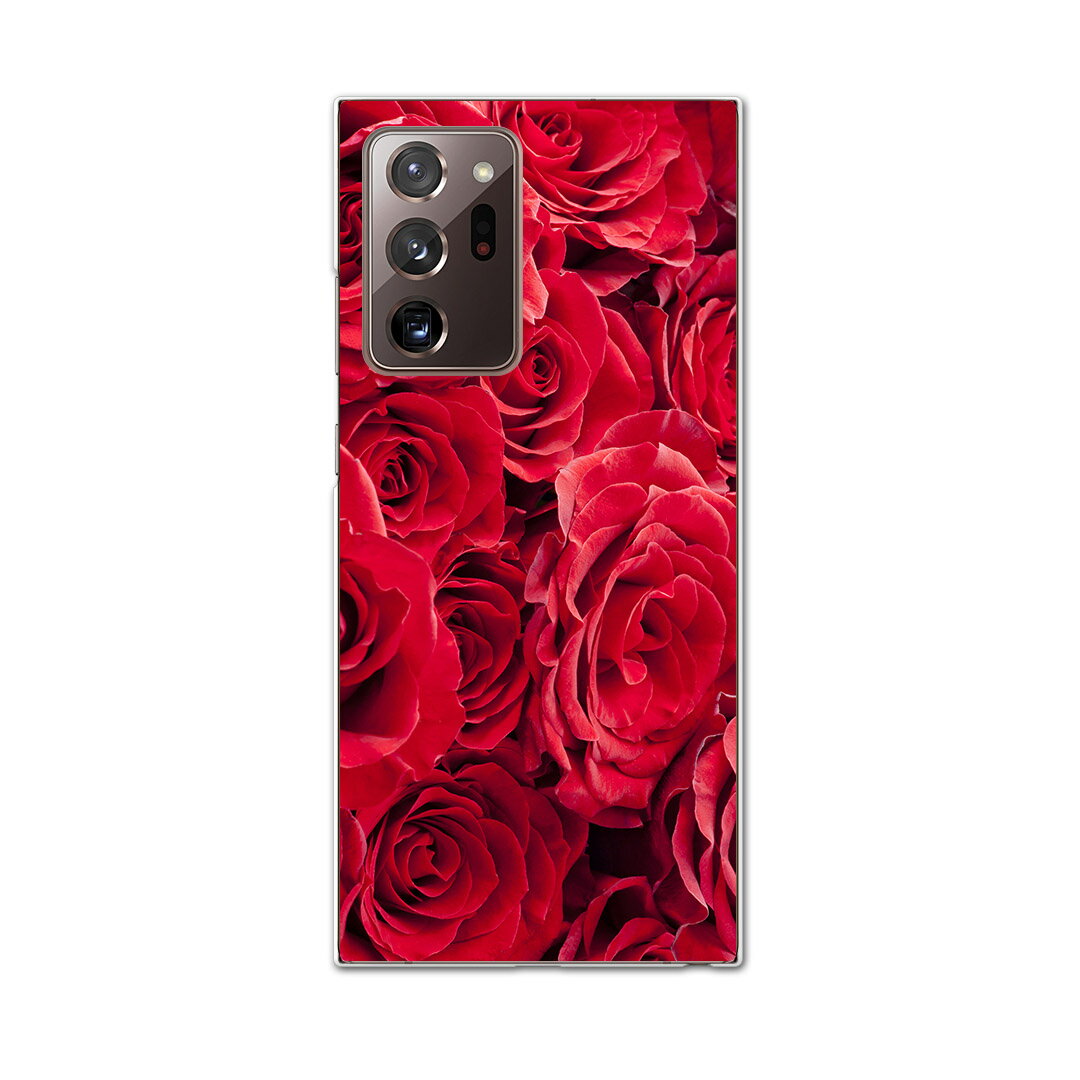 igcase Galaxy Note20 Ultra 5G SCG06 専用ハードケース au スマホカバー カバー ケース pc ハードケース 000124 フラワー バラ　赤　花束