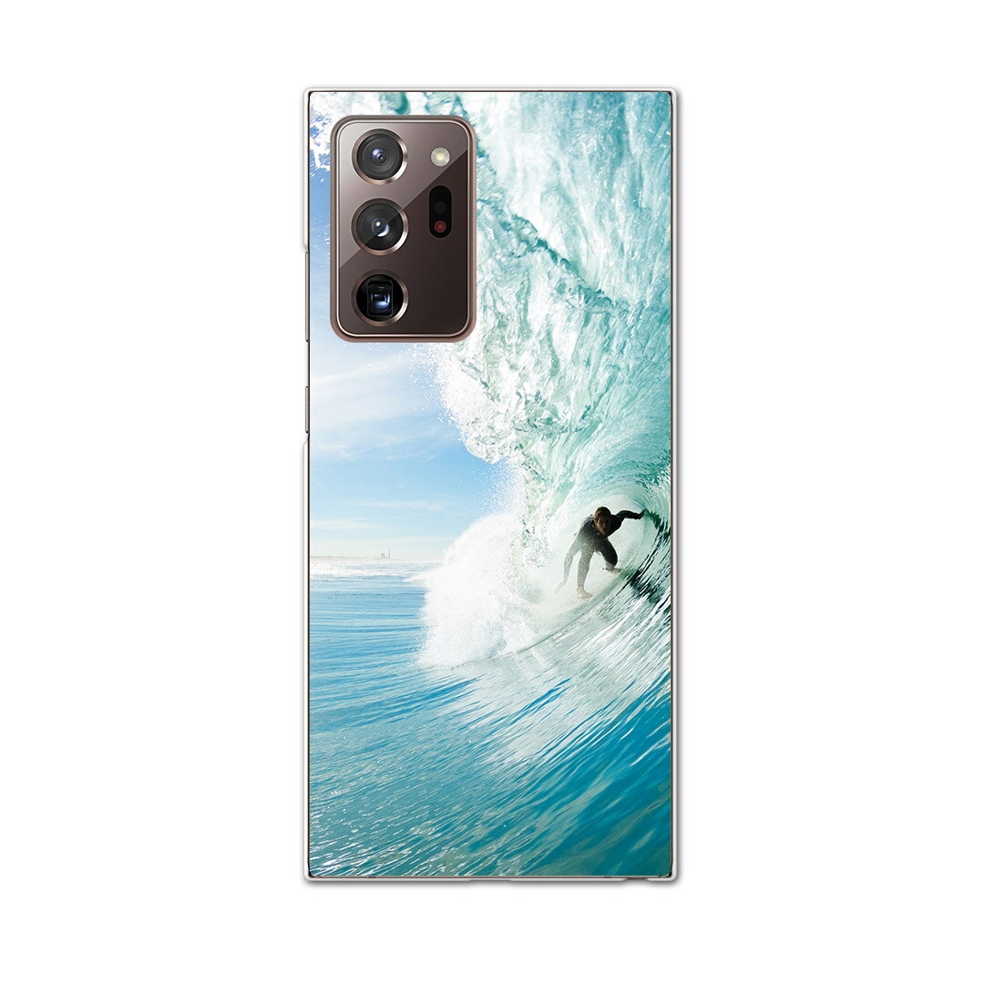 igcase Galaxy Note20 Ultra 5G SCG06 専用ハードケース au スマホカバー カバー ケース pc ハードケース 001164 スポーツ 波　サーフィン