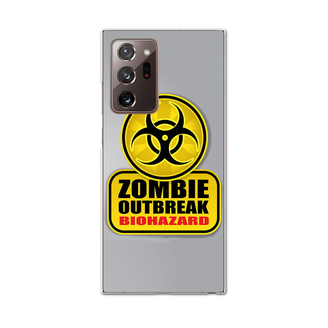 igcase Galaxy Note20 Ultra 5G SCG06 専用ハードケース au スマホカバー カバー ケース pc ハードケース 001180 ユニーク 標識 ゾンビ バイオハザード