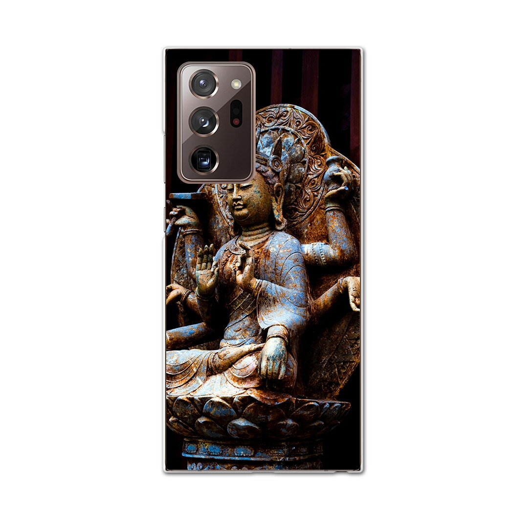 igcase Galaxy Note20 Ultra 5G SCG06 専用ハードケース au スマホカバー カバー ケース pc ハードケース 005093 写真・風景 仏像　写真　黒