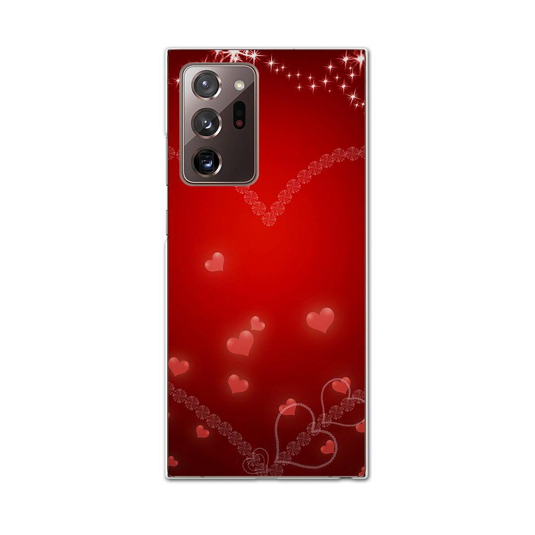igcase Galaxy Note20 Ultra 5G SC-53A 専用ハードケース sc53a docomo ドコモ スマホカバー カバー ケース pc ハードケース 005291 ラグジュアリー 赤　ハート　キラキラ