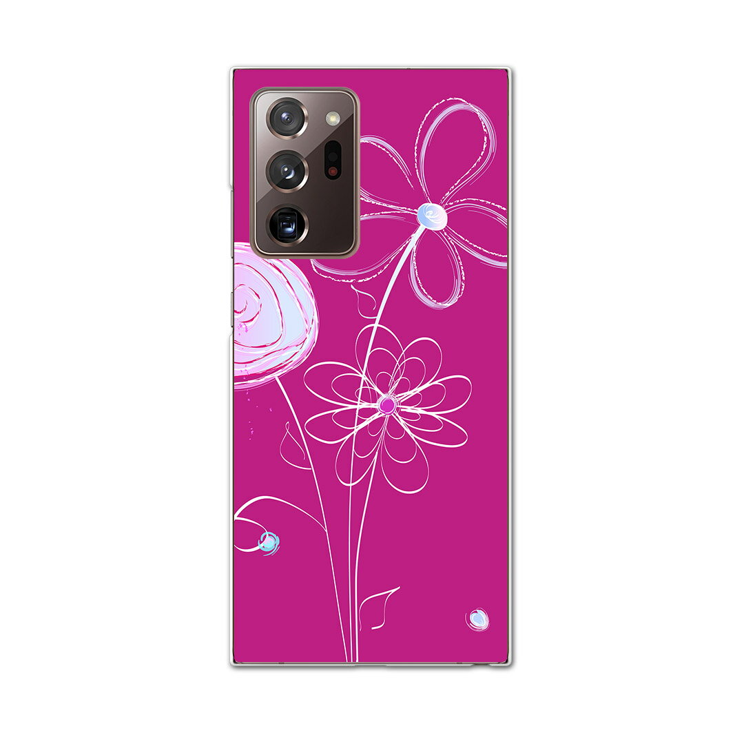 乐天商城 - igcase Galaxy Note20 Ultra 5G SC-53A 専用ハードケース sc53a docomo ドコモ スマホカバー カバー ケース pc ハードケース 007732 フラワー 花　フラワー　ピンク