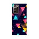 igcase Galaxy Note20 Ultra 5G SC-53A 専用ハードケース sc53a docomo ドコモ スマホカバー カバー ケース pc ハードケース 012558 三角 ピンク 水色(2)