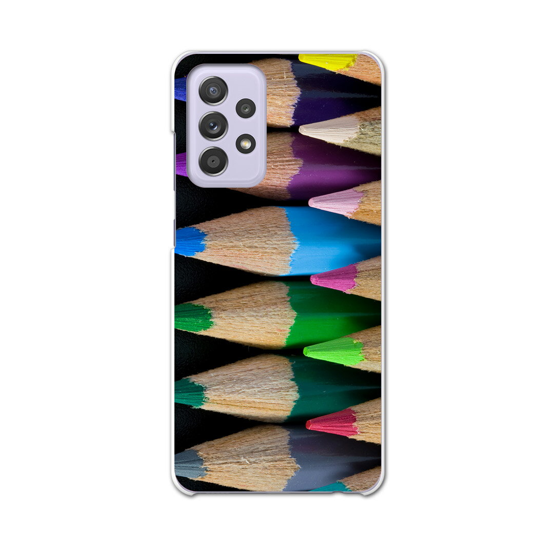 sc53b Galaxy A52 5G SC-53B ギャラクシー サムスン スマホ カバー ケース スマホケース スマホカバー PC ハードケース 001080 色鉛筆 カラフル