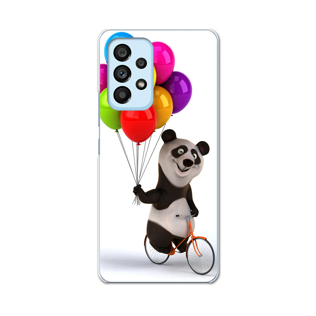 Rakuten - Galaxy A53 専用ハードケース SC-53C / SCG15 共通対応 sc53c igcase スマホカバー カバー ケース pc ハードケース 008702 パンダ　風船　カラフル　キャラクター