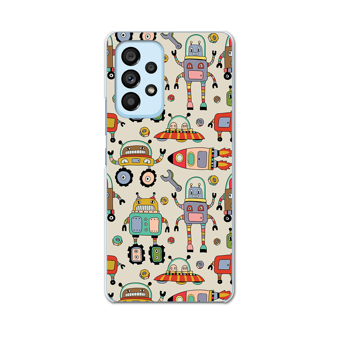 Galaxy A53 専用ハードケース SC-53C / SCG15 共通対応 sc53c igcase スマホカバー カバー ケース pc ハードケース 010130 ロボット　カラフル　ロケット