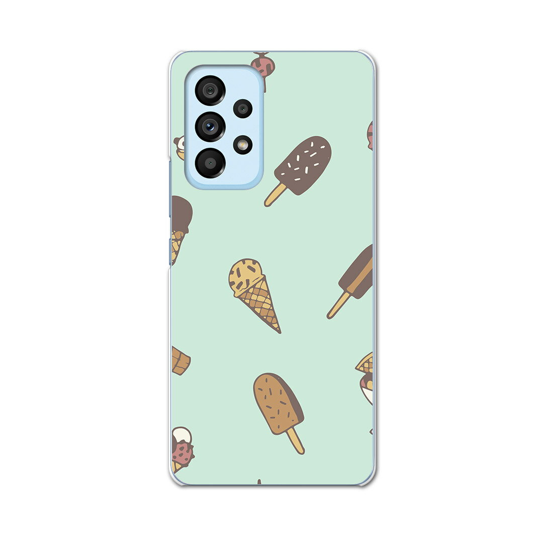Galaxy A53 専用ハードケース SC-53C / SCG15 共通対応 sc53c igcase スマホカバー カバー ケース pc ハードケース 010780 アイス　デザート　緑