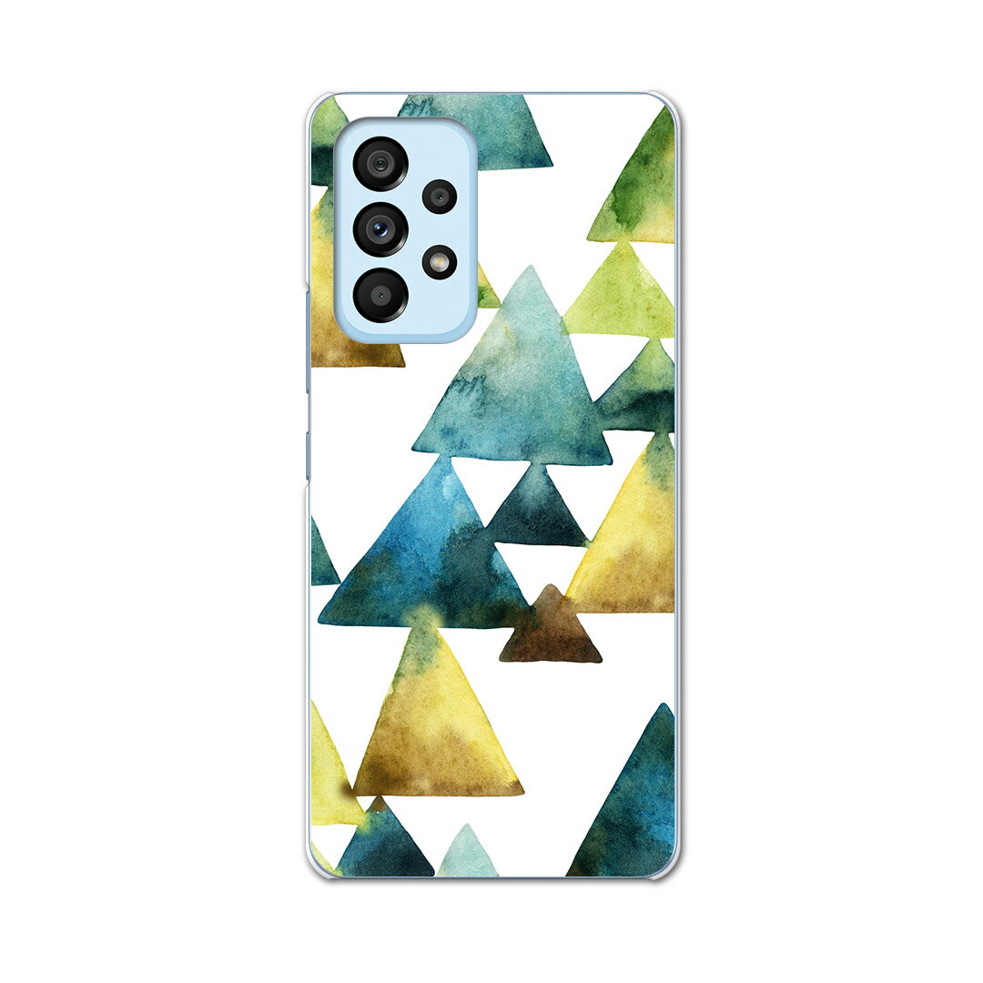 Galaxy A53 専用ハードケース SC-53C / SCG15 共通対応 sc53c igcase スマホカバー カバー ケース pc ハードケース 012536 三角 柄 山