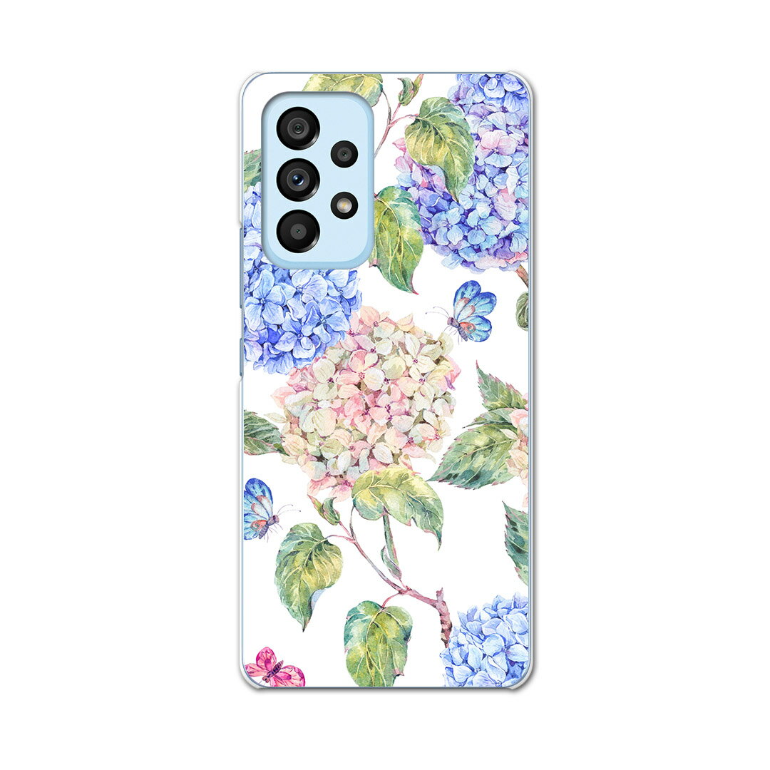 Galaxy A53 専用ハードケース SC-53C / SCG15 共通対応 sc53c igcase スマホカバー カバー ケース pc ハードケース 014672 花　　アジサイ