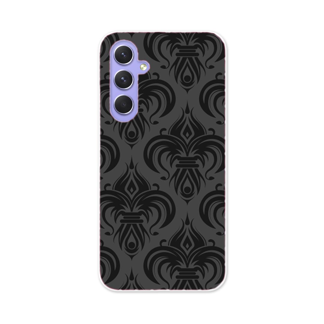 Galaxy A54 5G ギャラクシー SC-53D SCG21 専用 ケース 共通対応 sc53d igcase スマホカバー カバー ケース pc ハードケース 003793 模様　エレガント　黒