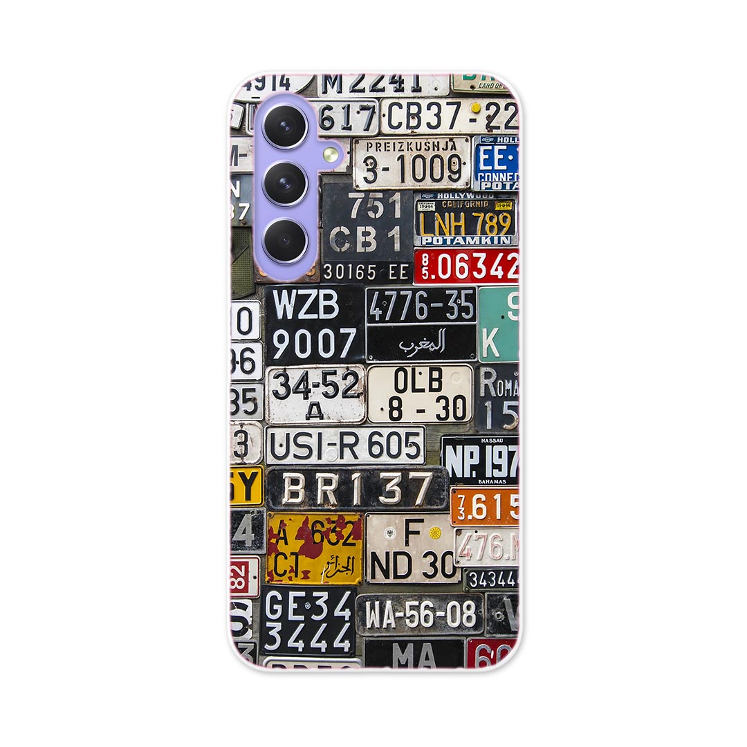 Galaxy A54 5G ギャラクシー SC-53D SCG21 専用 ケース 共通対応 sc53d igcase スマホカバー カバー ケース pc ハードケース 008545 ナンバー プレート カラフル 写真