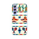 Galaxy A54 5G ギャラクシー SC-53D SCG21 専用 ケース 共通対応 sc53d igcase スマホカバー カバー ケース pc ハードケース 010638 カラフル サボテン ネイティブ柄(2)
