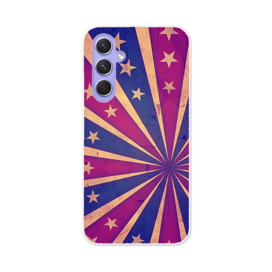 Galaxy A54 5G ギャラクシー SC-53D SCG21 専用 ケース 共通対応 sc53d igcase スマホカバー カバー ケース pc ハードケース 011680 レトロ　星　ビンテージ(2.0)