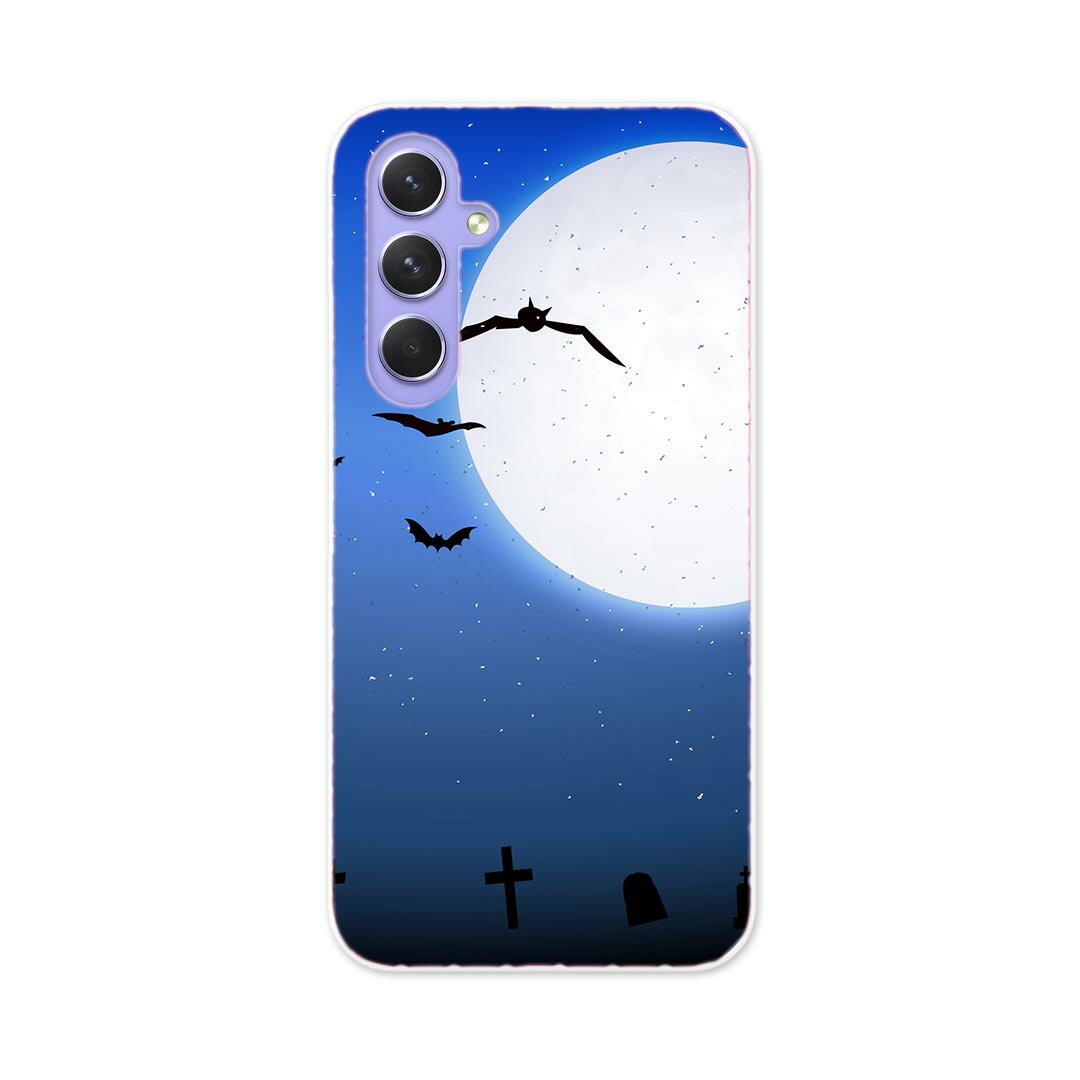 Mobile Phone - Galaxy A54 5G ギャラクシー SC-53D SCG21 専用 ケース 共通対応 sc53d igcase スマホカバー カバー ケース pc ハードケース 012732 ハロウィン　月　コウモリ
