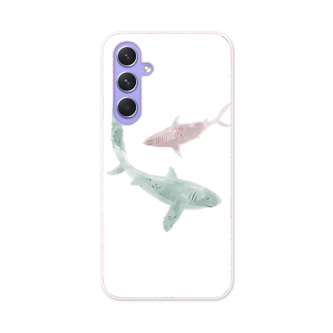 Galaxy A54 5G ギャラクシー SC-53D SCG21 専用 ケース 共通対応 sc53d igcase スマホカバー カバー ケース pc ハードケース 019915 海の生物 さめ 鮫 サメ