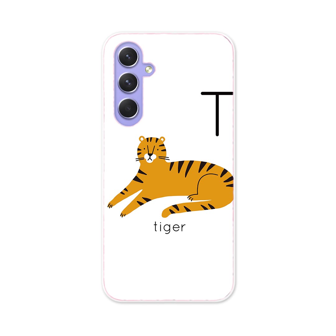 Galaxy A54 5G ギャラクシー SC-53D SCG21 専用 ケース 共通対応 sc53d igcase スマホカバー カバー ケース pc ハードケース 019953 動物 アルファベット T tigger ティガー