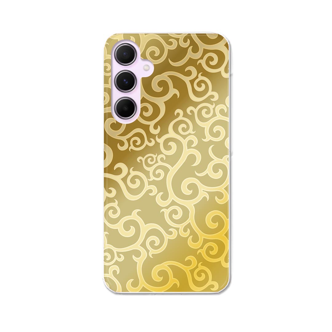 Galaxy A55 5G 用 ハードケース SC-53E / SCG27 共通対応 ケース カバー ハードケース 001882 模様　シンプル　ゴールド(2.0)