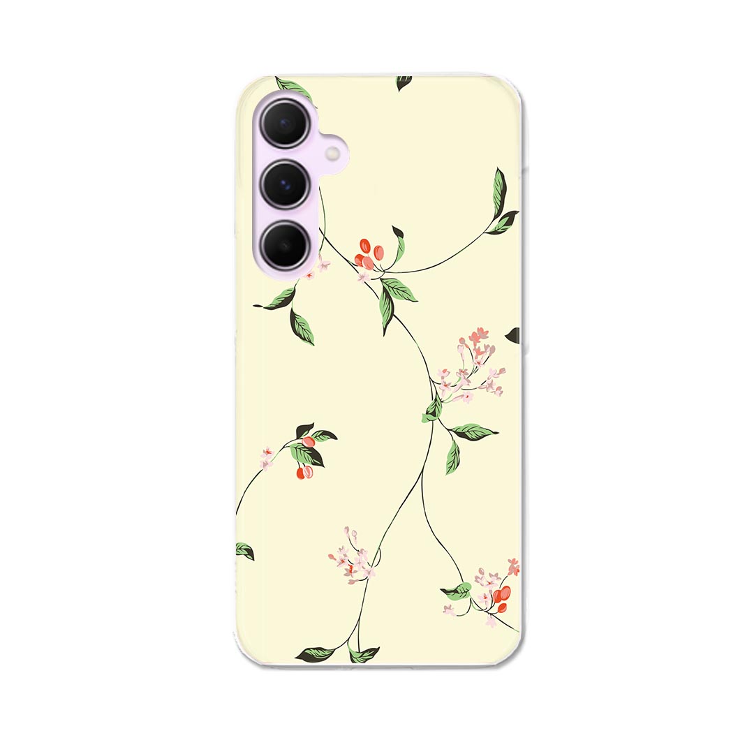Galaxy A55 5G 用 ハードケース SC-53E / SCG27 共通対応 ケース カバー ハードケース 003834 花 シンプル