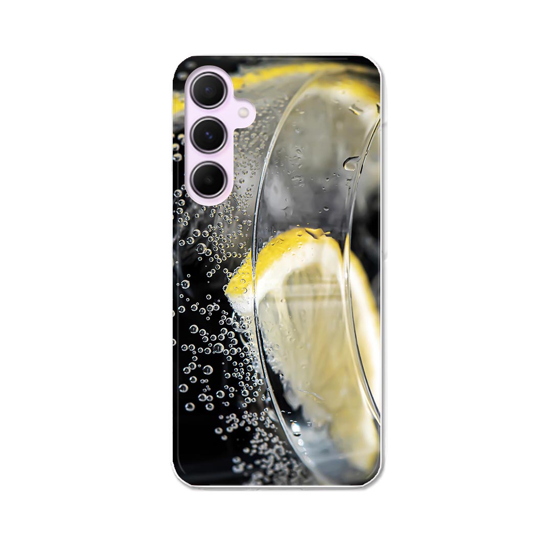 Galaxy A55 5G 用 ハードケース SC-53E / SCG27 共通対応 ケース カバー ハードケース 023026 レモン　飲み物　写真
