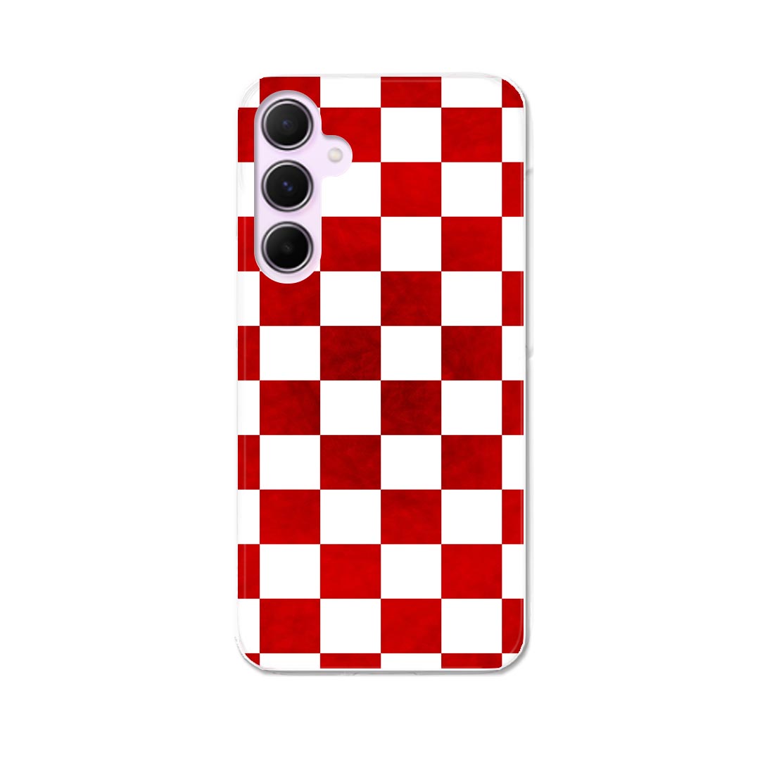 Galaxy A55 5G 用 ハードケース SC-53E / SCG27 共通対応 ケース カバー ハードケース 006991 市松模様 チェック 模様