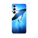 Galaxy A55 5G 用 ハードケース SC-53E / SCG27 共通対応 ケース カバー ハードケース 012663 クジラ シルエット ダイビング(2)