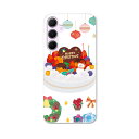 Galaxy A55 5G 用 ハードケース SC-53E / SCG27 共通対応 ケース カバー ハードケース 015497 クリスマス ケーキ リース プレゼント