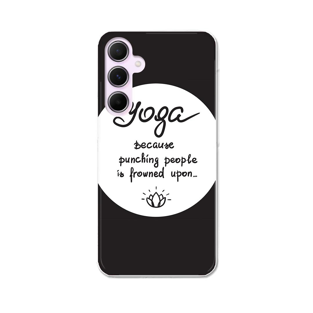 Galaxy A55 5G 用 ハードケース SC-53E / SCG27 共通対応 ケース カバー ハードケース 016089 yoga　ヨガ　英字　おしゃれ