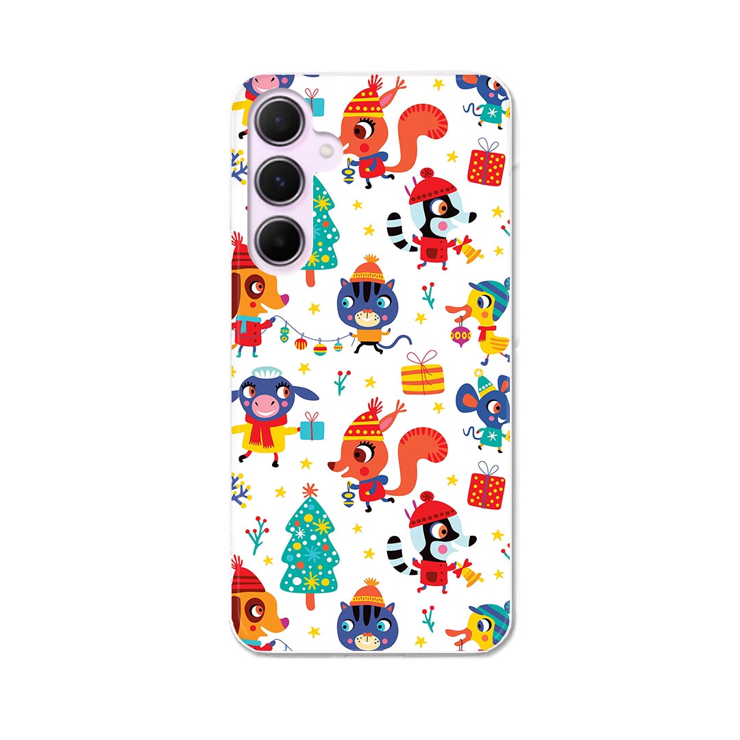 Galaxy A55 5G 用 ハードケース SC-53E / SCG27 共通対応 ケース カバー ハードケース 019082 アニマル キッズ