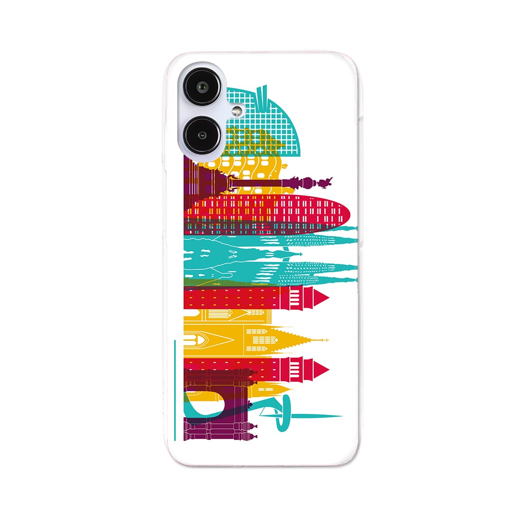 Galaxy A25 用 SC-53F / SCG33 共通対応 sc53f ケース カバー ハードケース 031732 バルセロナ おしゃれ ビル