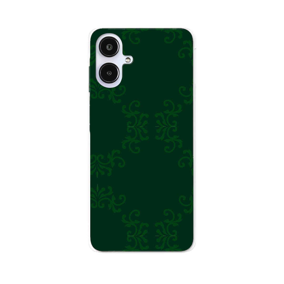 Galaxy A25 用 SC-53F / SCG33 共通対応 sc53f ケース カバー ハードケース 004020 模様　エレガント　緑