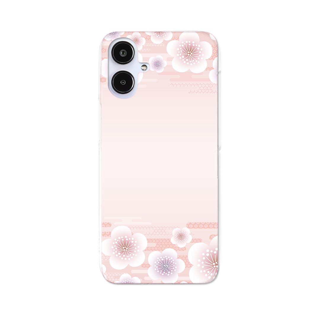Galaxy A25 用 SC-53F / SCG33 共通対応 sc53f ケース カバー ハードケース 005112 花　ピンク　和柄