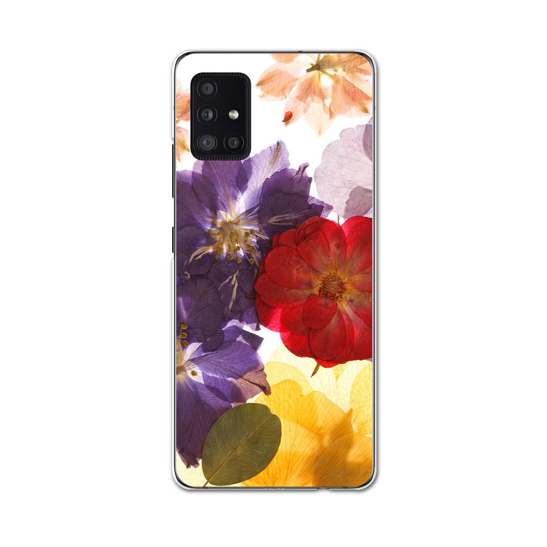Galaxy A51 5G SC-54A 専用ハードケース igcase SC54A docom ドコモ ギャラクシー スマホカバー カバー ケース pc ハードケース 011228 花 押し花 カラフル