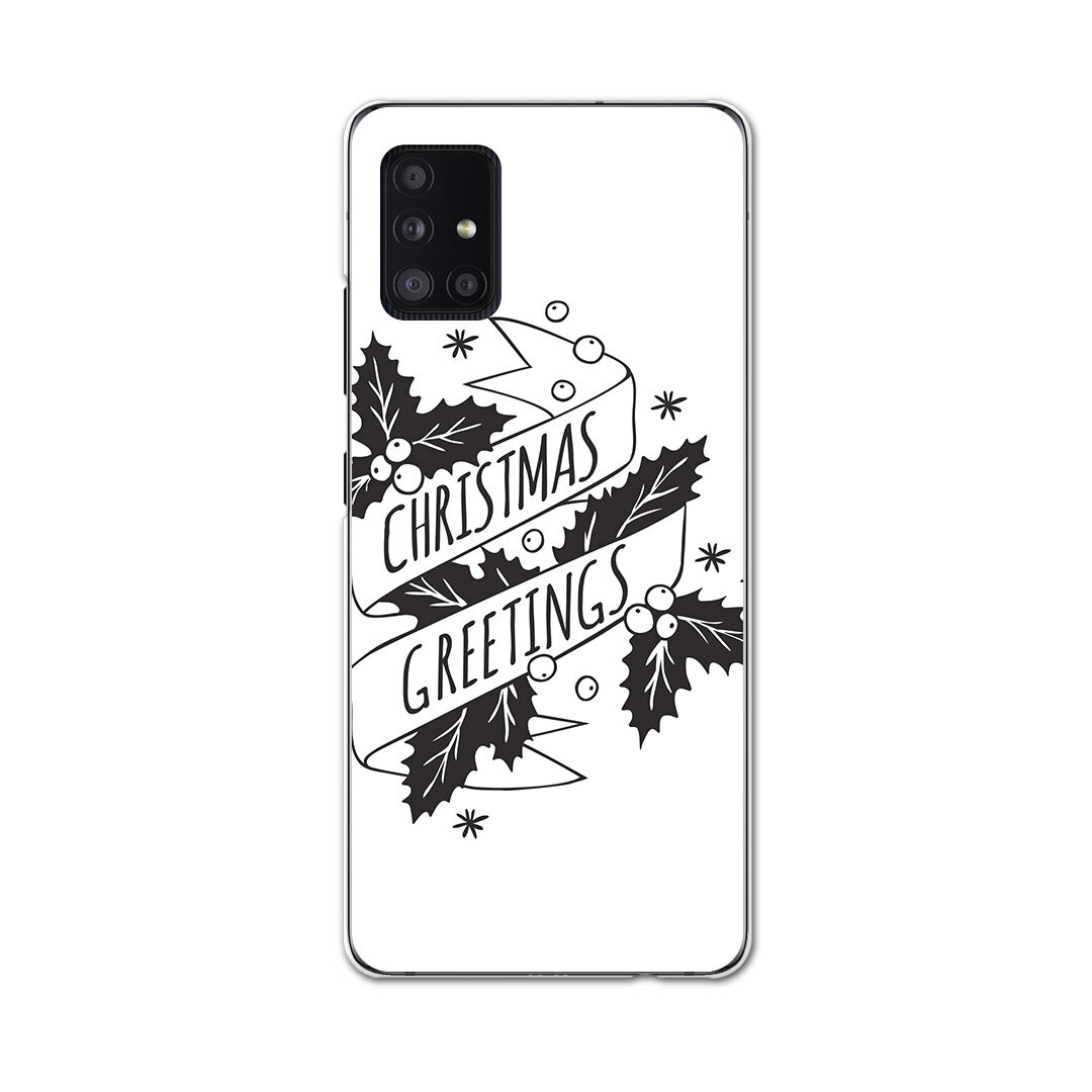 乐天商城 - Galaxy A51 5G SC-54A 専用ハードケース igcase SC54A docom ドコモ　ギャラクシー スマホカバー カバー ケース pc ハードケース 016365 英語　模様　モノクロ
