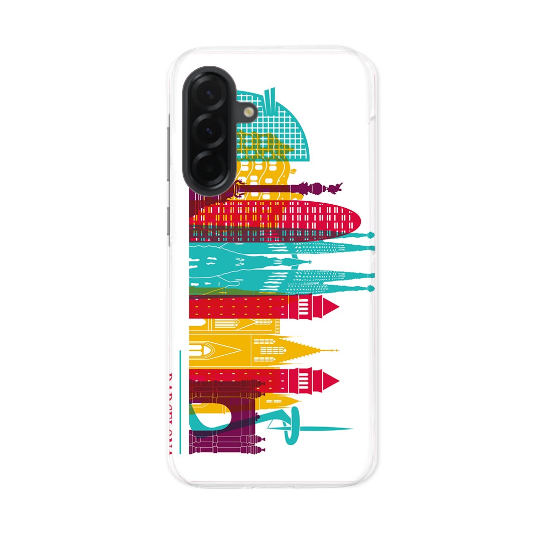 Galaxy A36 5G 用 スマホカバー SC-54F / SCG34 共通対応 共通対応 sc54f ケース カバー ハードケース 031732 バルセロナ おしゃれ ビル