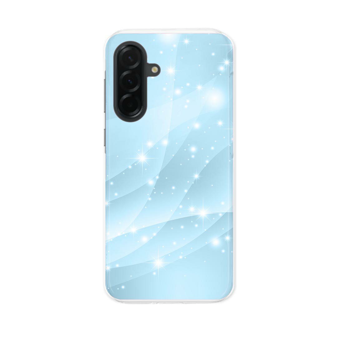 樂天商城 - Galaxy A36 5G 用 スマホカバー SC-54F / SCG34 共通対応 共通対応 sc54f ケース カバー ハードケース 012739 キラキラ　波　水色