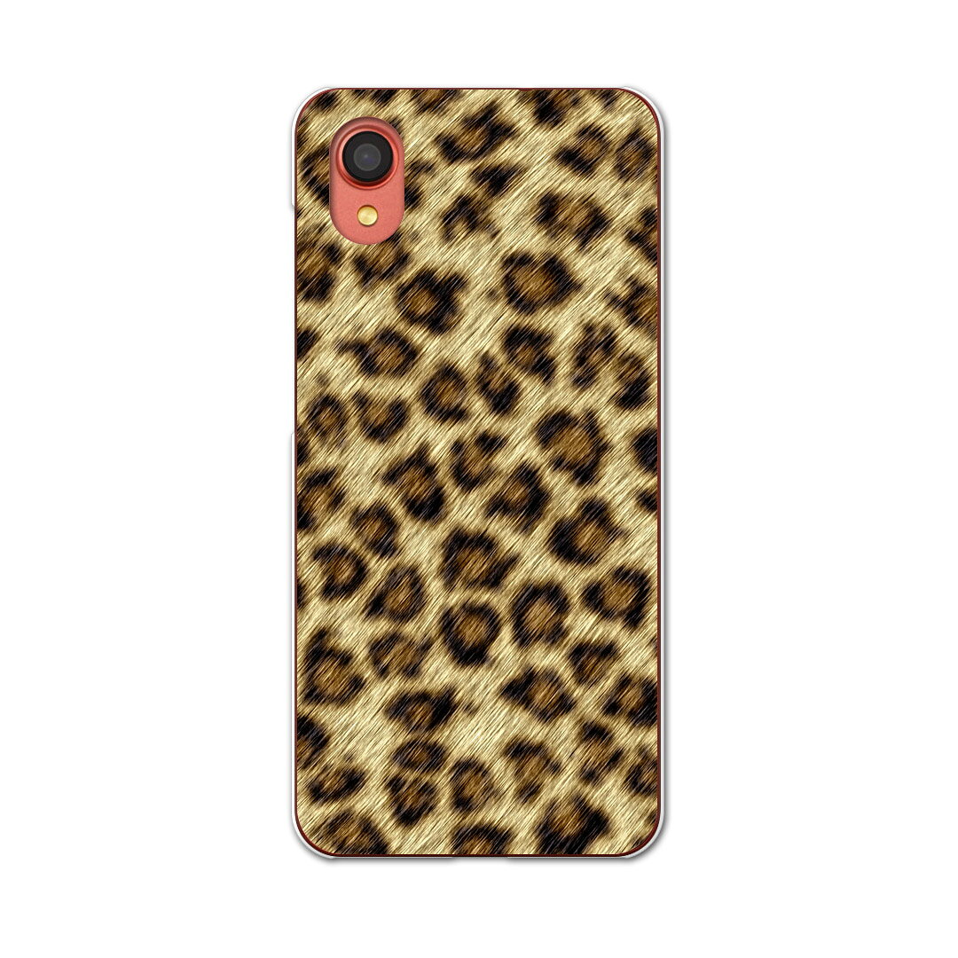 Galaxy A22 5G SC-56B 用 ハードケース SC56B igcase スマホカバー カバー ケース pc ハードケース 000138 アニマル ヒョウ柄　ひょうがら　茶色