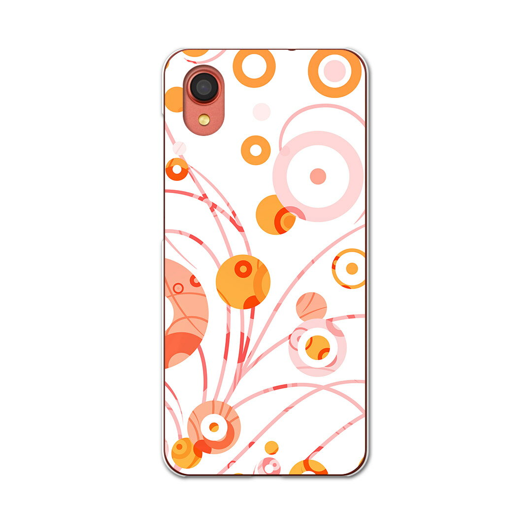 Galaxy A22 5G SC-56B 用 ハードケース SC56B igcase スマホカバー カバー ケース pc ハードケース 002465 ラブリー 模様　オレンジ