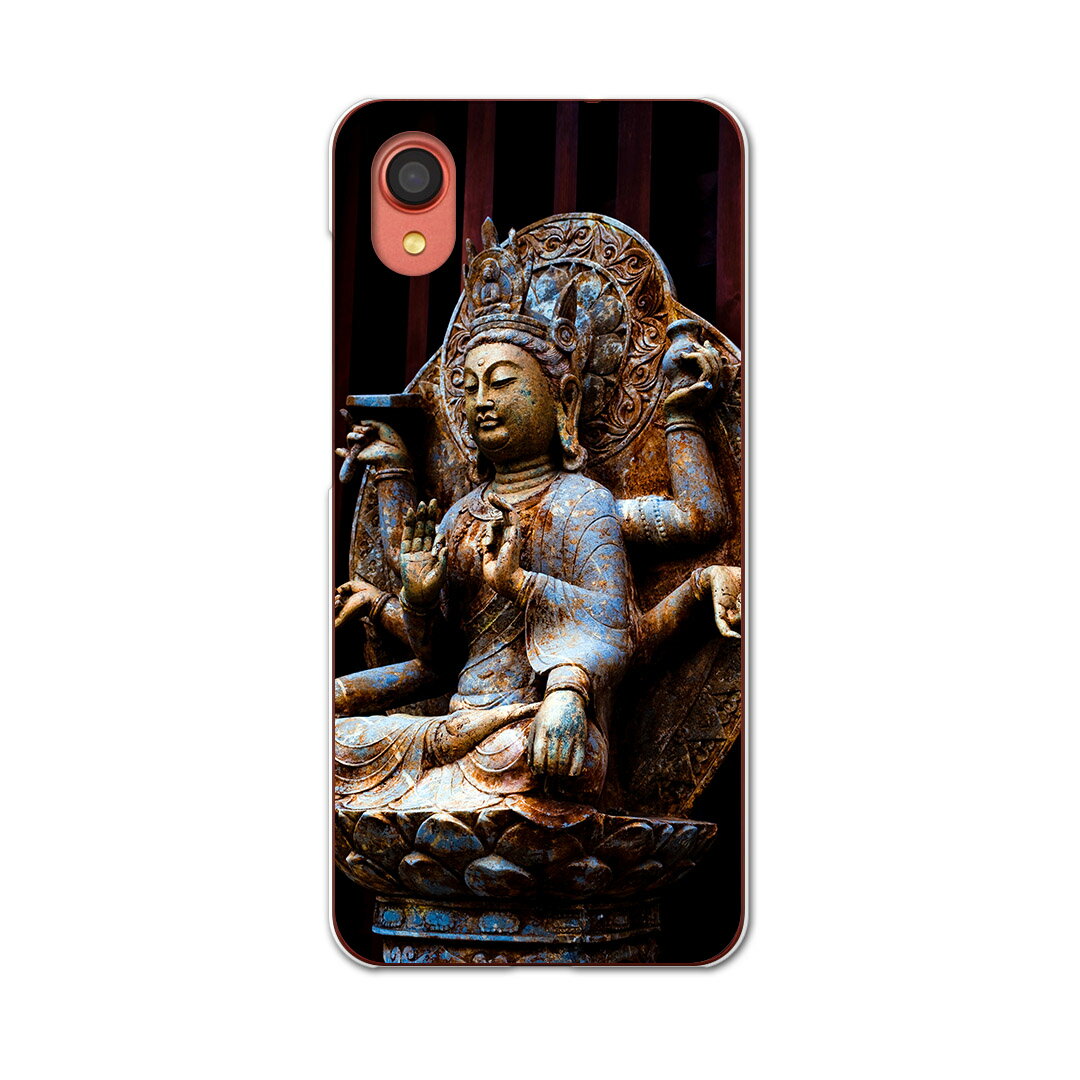 Galaxy A22 5G SC-56B 用 ハードケース SC56B igcase スマホカバー カバー ケース pc ハードケース 005093 写真・風景 仏像　写真　黒