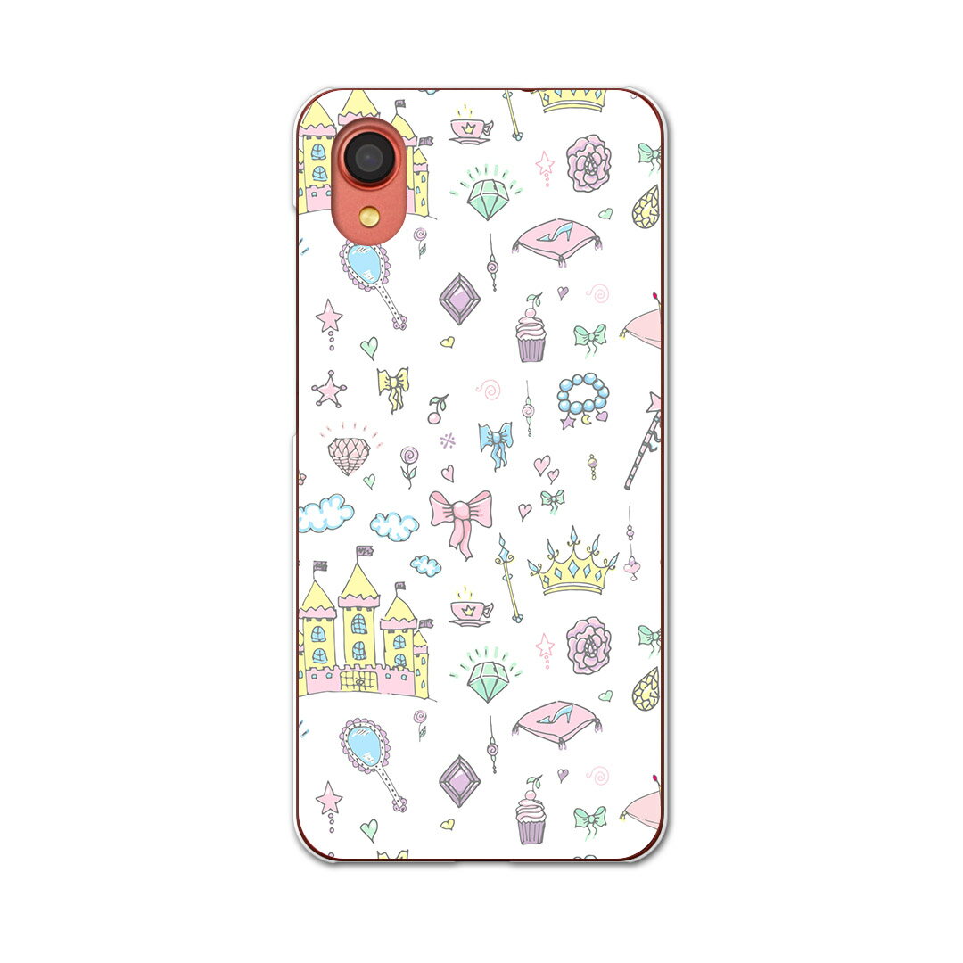Rakuten - Galaxy A22 5G SC-56B 用 ハードケース SC56B igcase スマホカバー カバー ケース pc ハードケース 010572 リボン　おしゃれ　お城
