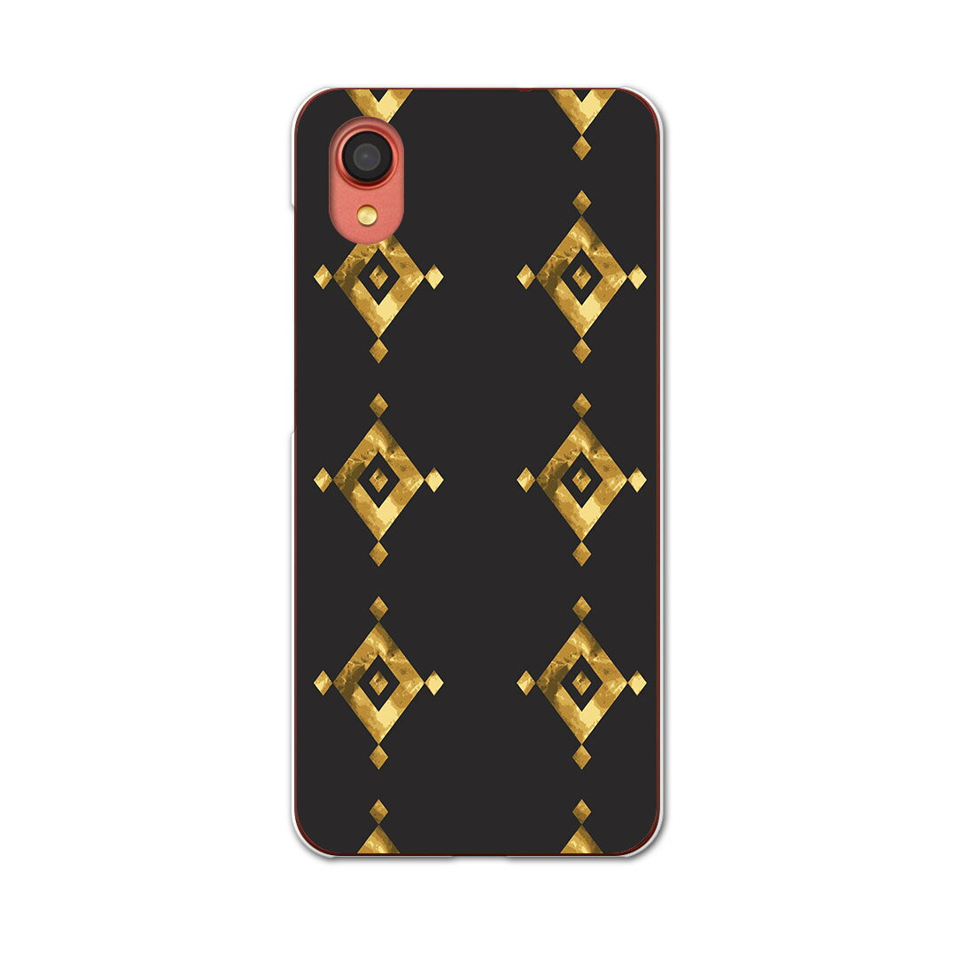 乐天商城 - Galaxy A22 5G SC-56B 用 ハードケース SC56B igcase スマホカバー カバー ケース pc ハードケース 012756 エスニック　柄　黒