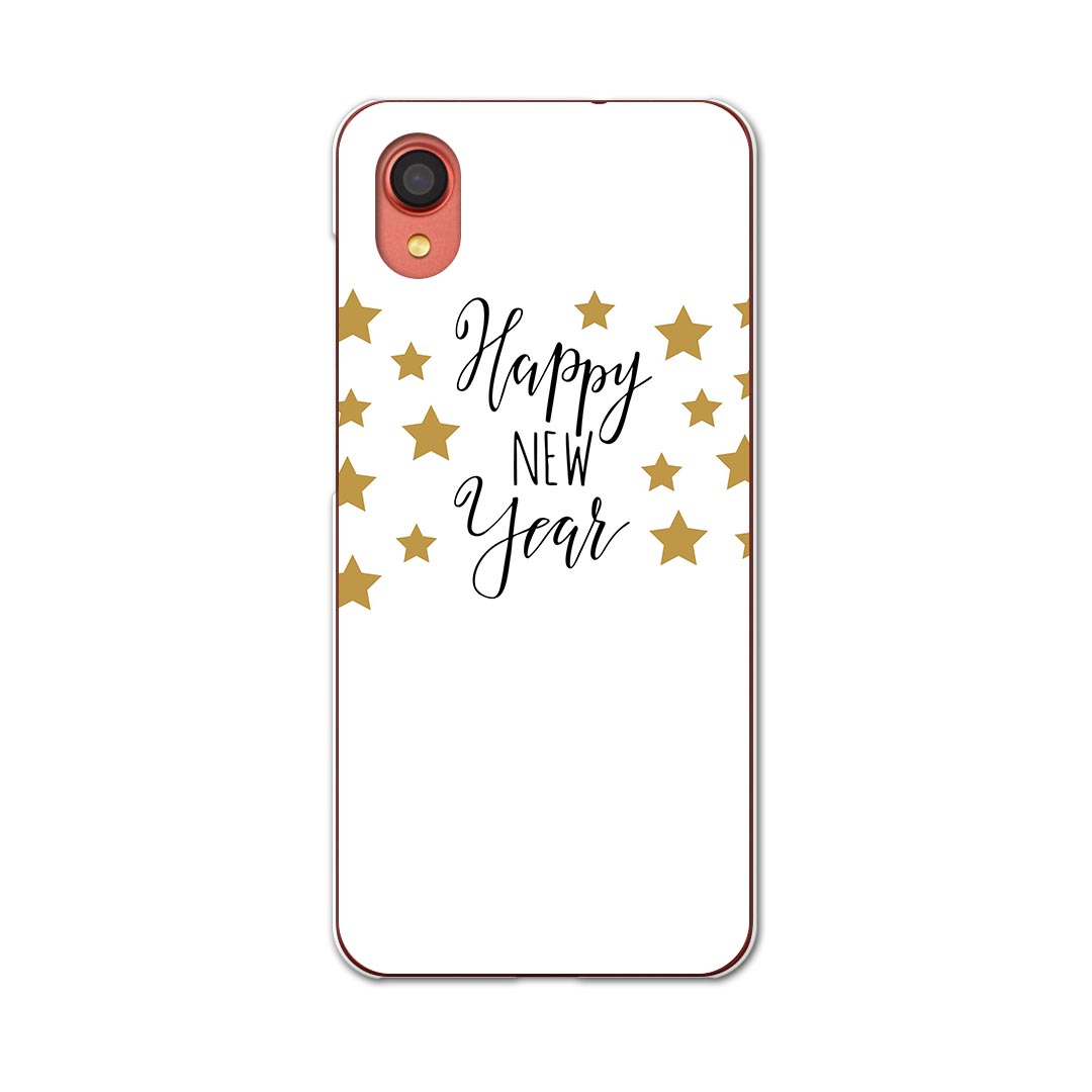 Galaxy A22 5G SC-56B 用 ハードケース SC56B igcase スマホカバー カバー ケース pc ハードケース 019995 お正月 happy new year 星