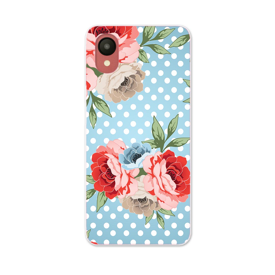 Rakuten - Galaxy A23 5G 専用ハードケース SC-56C / SCG18 共通対応 sc56c igcase スマホカバー カバー ケース pc ハードケース 008178 花　　水玉　水色