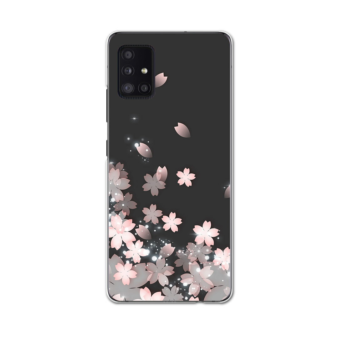 樂天商城 - Galaxy A51 5G 専用ハードケース igcase SCG07 au スマホカバー カバー ケース pc ハードケース 000028 フラワー 桜　絵　灰色